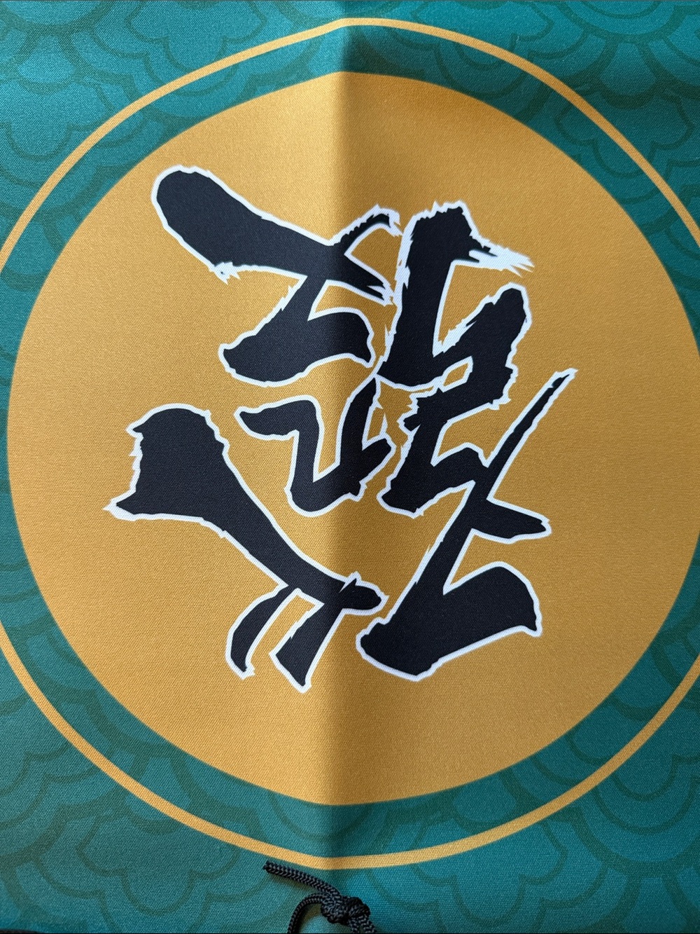 Mahjong Mat-Green and Gold Game Mat - Picture 3 of 4